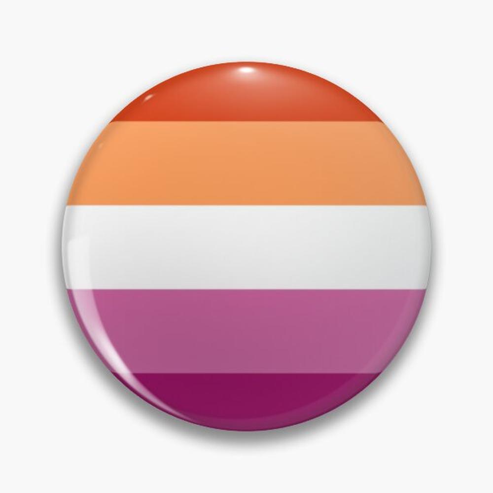 Ethnic Modern Fashion - Lesbian Pride Flag Pin kancing bros